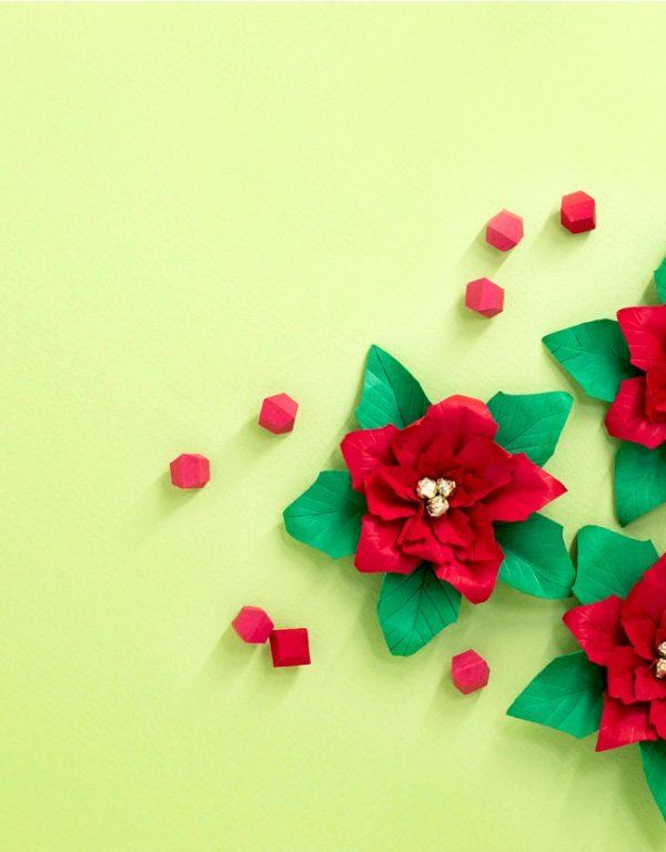 Kağıt Poinsettia Craft Fikirleri – Yılbaşı Çiçekleri Nasıl Yapılır