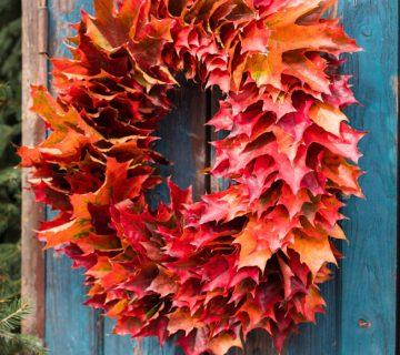 DIY Sonbahar Yaprak Çelengi – Bir Çelenk İçinde Sonbahar Yaprakları Hazırlama
